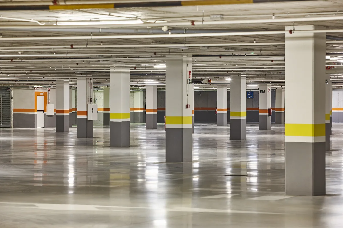 Underground car park cleaning